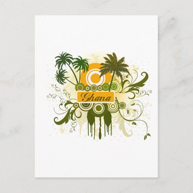 Cartão Postal Palm Tree Gana (Frente)