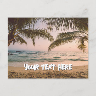 Cartão Postal Palm Trees no Cartão-postal personalizado da praia