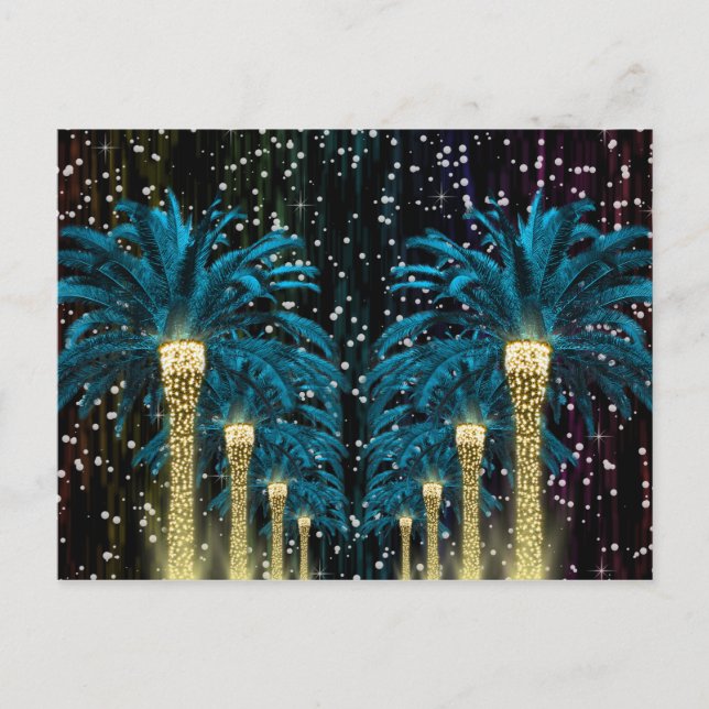 Cartão Postal Palma de inverno Feriados (Frente)