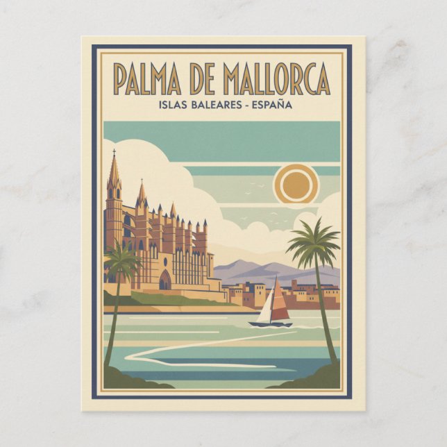 Cartão Postal Palma de Mallorca Espanha (Frente)