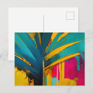 Cartão Postal Palma Dourada – Energia Tropical Abstrata