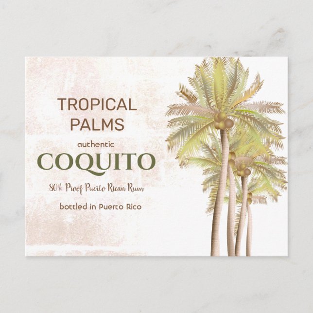 Cartão Postal Palma Tropical de Coquito (Frente)