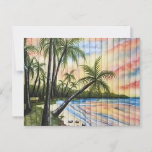 CARTÃO POSTAL PALMAS TROPICAIS BRANQUEIRAS