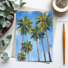 Cartão Postal Palmeiras Aquarela