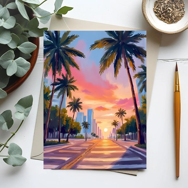 Cartão Postal Palmeiras de Miami Sunset (Criador carregado)