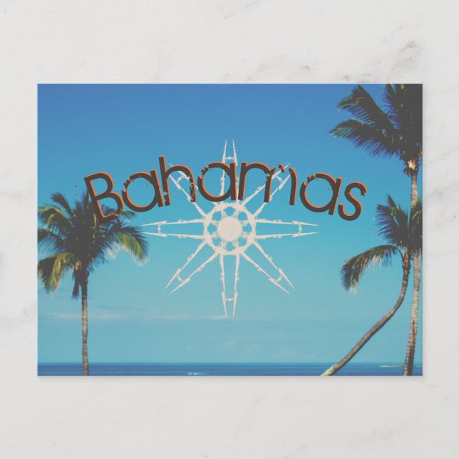 Cartão Postal Palmeiras Perto Do Oceano (Frente)