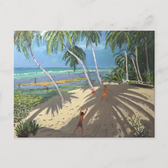 Cartão Postal Palmeiras Praia da Clovelly Barbados 2013 (Frente)