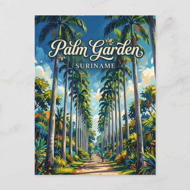 Cartão Postal Palmentuin Suriname (Frente)