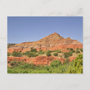 Cartão Postal Palo Duro Canyon, Texas.  Camadas rochosas sucessi