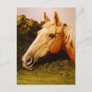 Cartão Postal Palomino Horse Art