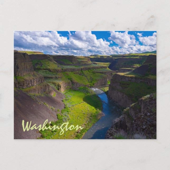 Cartão Postal Palouse River Canyon Washington (Frente)
