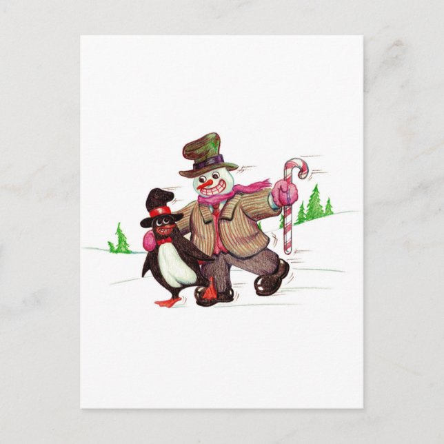 Cartão Postal Pals de inverno (Frente)