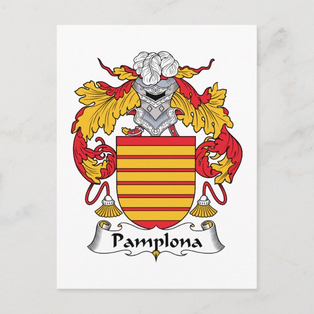 Cartão Postal Pamplona Family Crest (Frente)