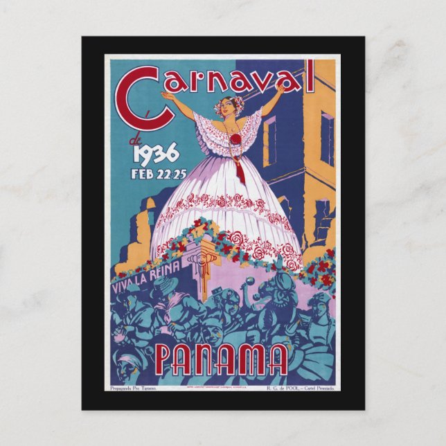 Cartão Postal Panamá Carnaval (Frente)