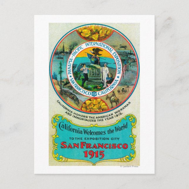 Cartão Postal Panamá Pacífico Internacional Expo 2 (Frente)