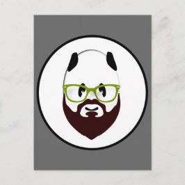 Cartão Postal Panda barbudo