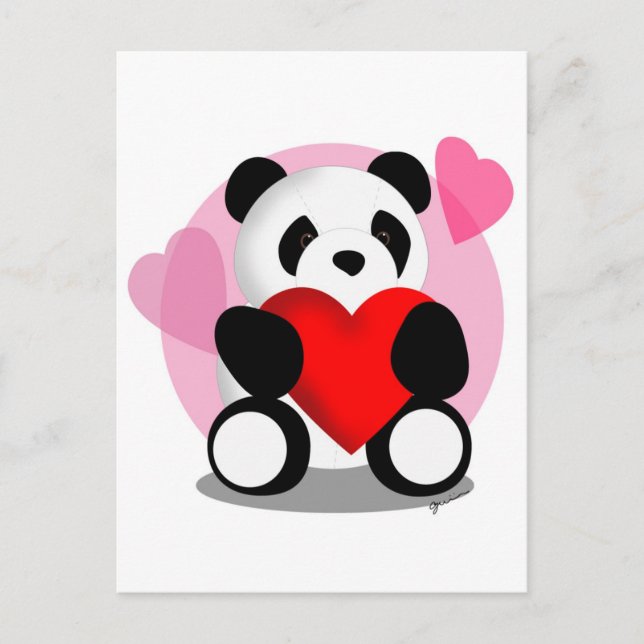 Cartão Postal Panda Bear Love (Frente)