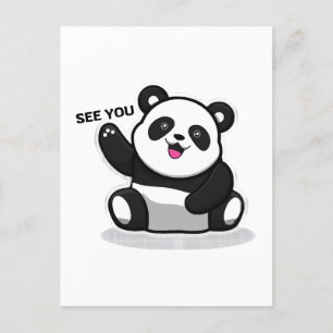 Cartão Postal panda bonitinho