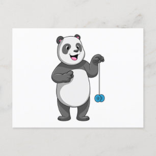 Cartão Postal Panda com Io-iô
