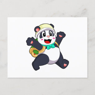 Cartão Postal Panda como Aluno