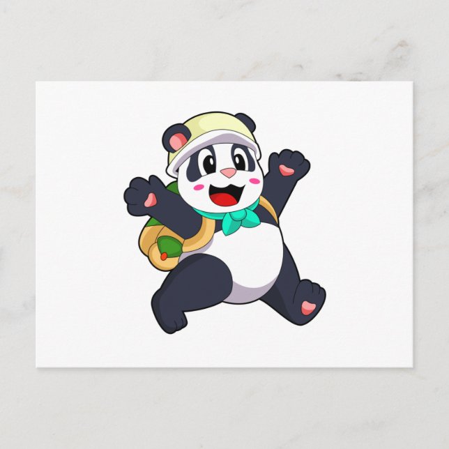 Cartão Postal Panda como Estudante (Frente)