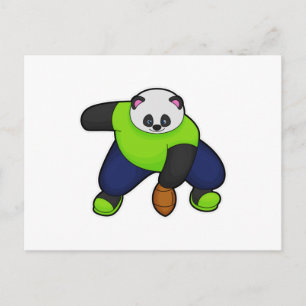 Cartão Postal Panda como jogador de futebol