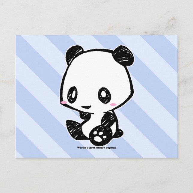Cartão Postal Panda de Weetle (Frente)