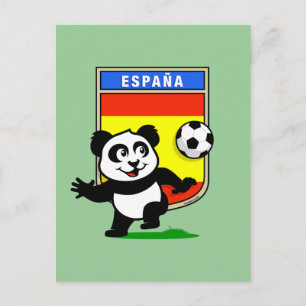 Cartão Postal Panda do futebol da espanha
