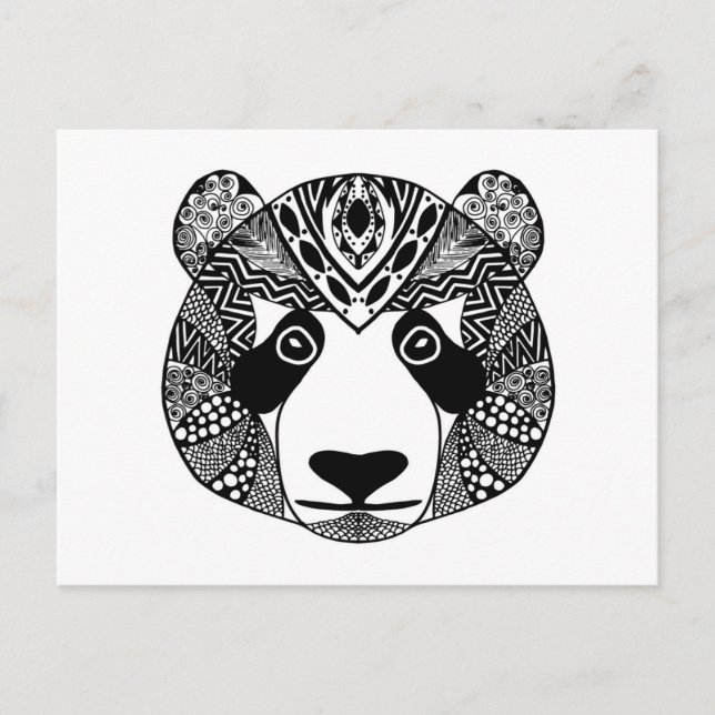 Cartão Postal Panda inspirada (Frente)