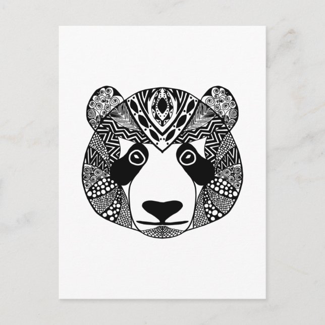 Cartão Postal Panda inspirada (Frente)