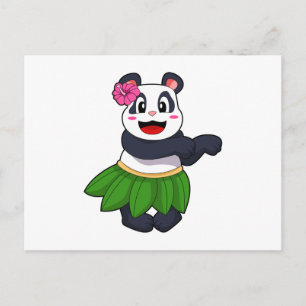 Cartão Postal Panda na Dança de Ballet