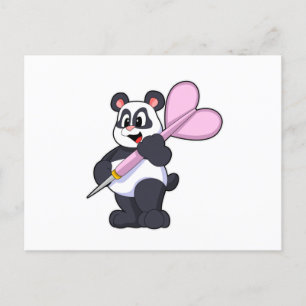 Cartão Postal Panda nas Trevas com Dart