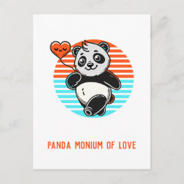 Cartão Postal Panda "Panda-monium of Love"