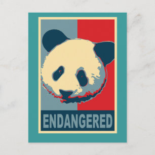 Cartão Postal Panda Pop de Arte Ameaçada