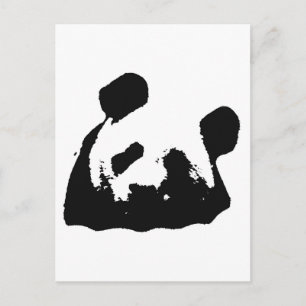 Cartão Postal Panda Pop de Arte Negra