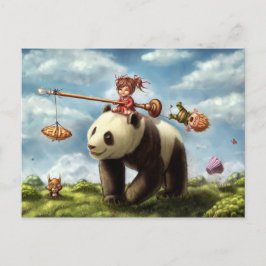 Cartão Postal Panda Ride