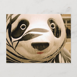 Cartão Postal Panda Sepia Coberta Pelo Gelo