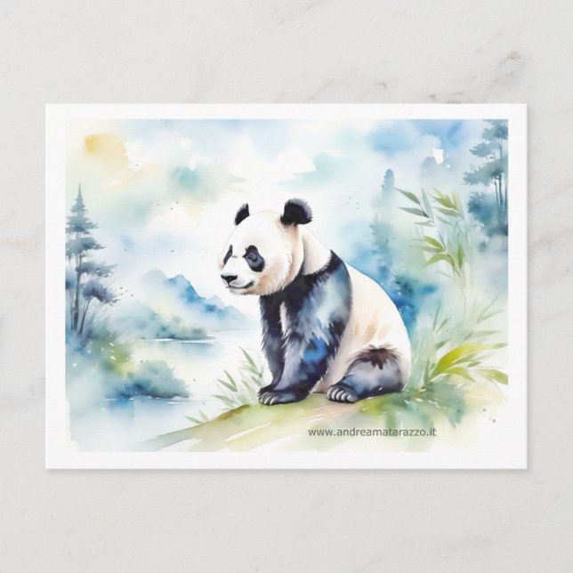 Cartão Postal Panda traz boa sorte (Frente)