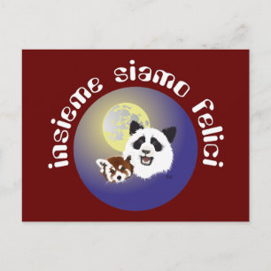 Cartão Postal Panda Treffen Postkarte