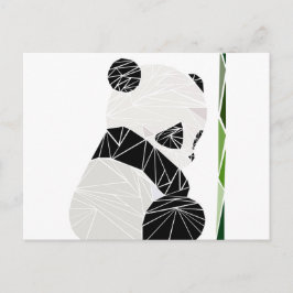 Cartão Postal Panda triste geométrica
