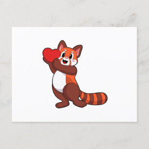 Cartão Postal Panda-vermelho em Amor com Coração.PNG