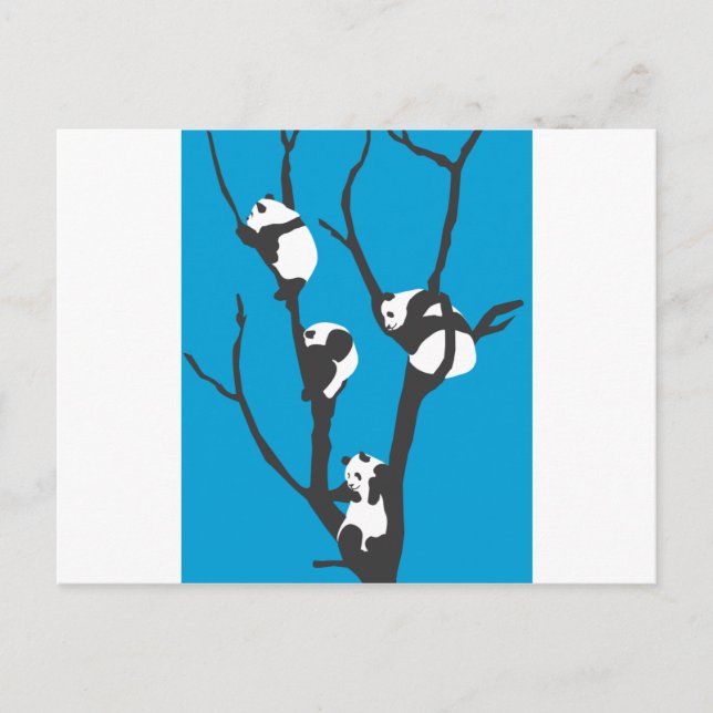 Cartão Postal Pandas Hangin Out (Frente)