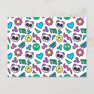 Cartão Postal Pandas Y2K em Branco - 1000Pandas por Amanda Roos