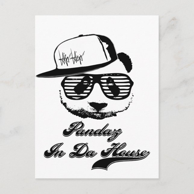 Cartão Postal Pandaz In Da House. Panda do gueto (Frente)