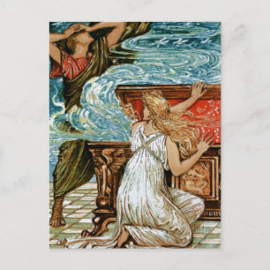 Cartão Postal Pandora abre a caixa