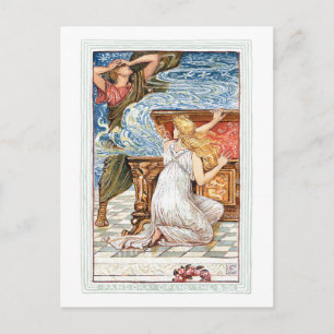 Cartão Postal Pândora Abrindo a Caixa