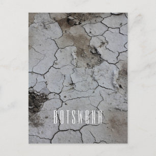 Cartão Postal Panelas de Sal do Botswana Lama seca rachada