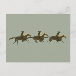 Cartão Postal Panoplia - Cavalos e cavaleiros da arte de vasos g