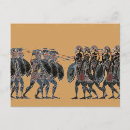Cartão Postal Panoplia - Linha de batalha do hoplita grego antig