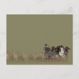 Cartão Postal Panoply - Carruagem e cavalos gregos antigos